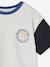 Short-Sleeved T-Shirt with Contrasting Sleeves, for Boys marl grey 