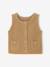 Buttoned sleeveless baby cardigan ochre 
