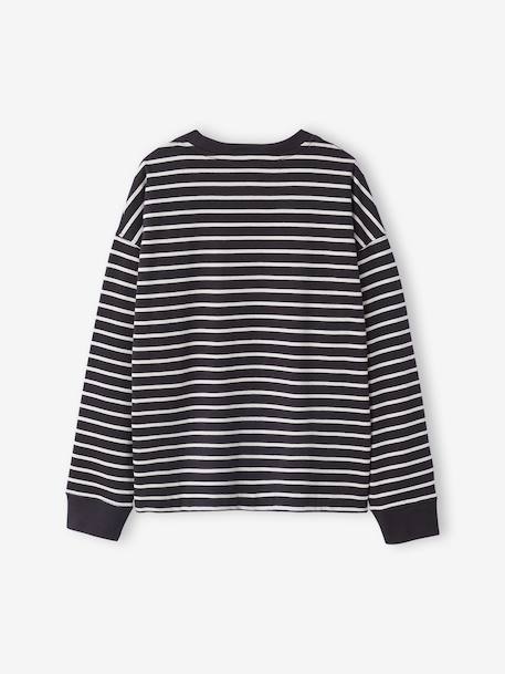 Striped T-Shirt for Boys, JONEN anthracite+green 
