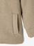 Woollen Fabric Coat with Hood marl beige+navy blue 