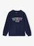 Long-Sleeved T-Shirt with Bouclé Motif, for Boys navy blue 
