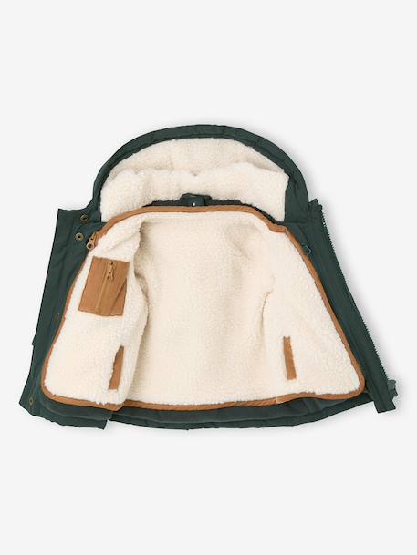 3-in-1 Parka with Removable Sherpa Jacket fir green 