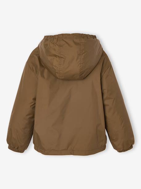 Windcheater with Sherpa-Lined Hood for Boys caramel+khaki+navy blue+olive 