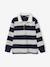 Striped Polo Shirt for Boys aqua green+green+marl grey+navy blue+ochre 