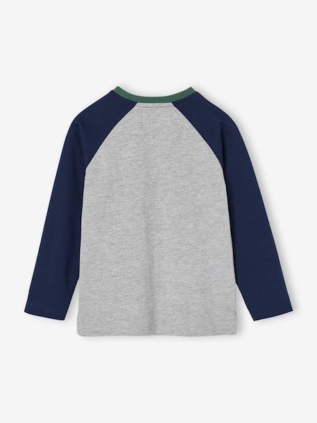 Contrasting Long-Sleeve T-Shirt for Boys marl grey 