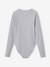 Long-Sleeved Ribbed Knit Bodysuit for Girls, JONEN marl grey 