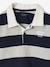 Striped Polo Shirt for Boys aqua green+green+marl grey+navy blue+ochre 