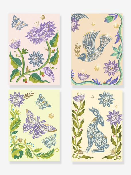 Passiflora engraving workshop DJECO violet 