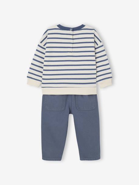 Sweatshirt + trouser set for babies grey blue 