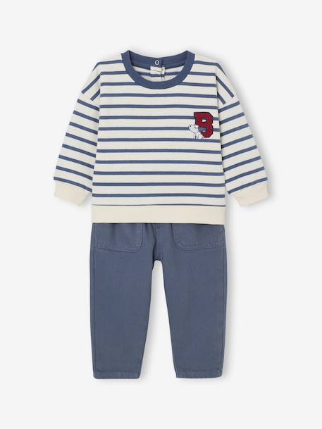 Sweatshirt + trouser set for babies grey blue 