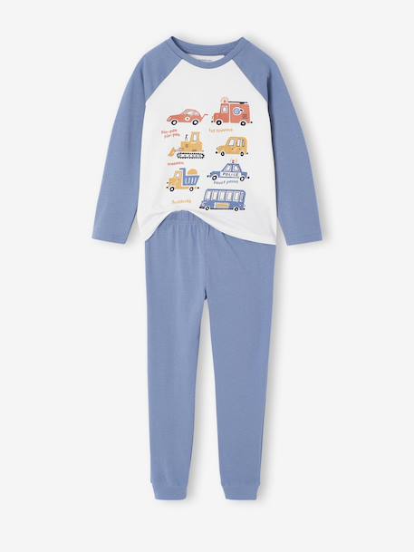 Pack of 2 Pyjamas with Vehicle Print for Boys night blue 
