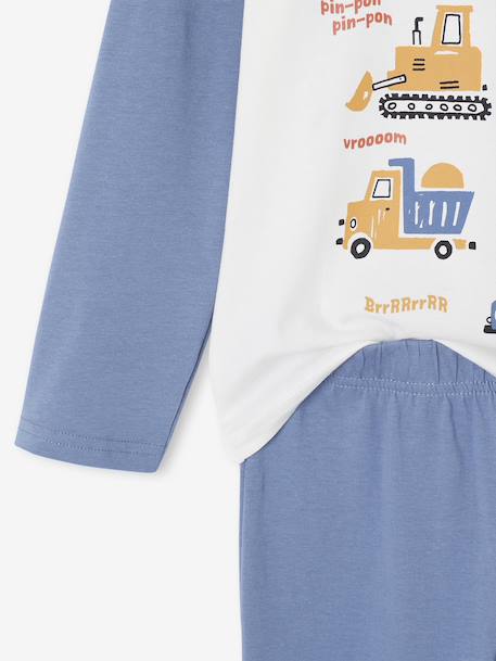 Pack of 2 Pyjamas with Vehicle Print for Boys night blue 
