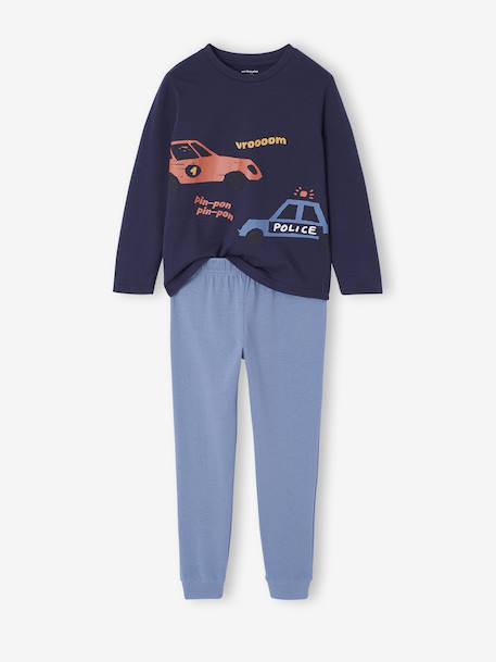 Pack of 2 Pyjamas with Vehicle Print for Boys night blue 