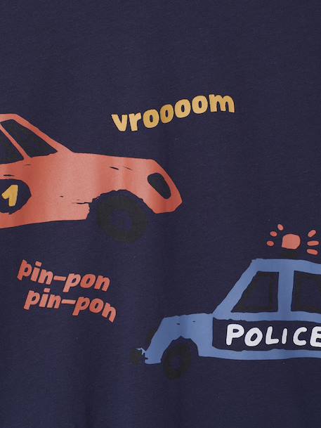 Pack of 2 Pyjamas with Vehicle Print for Boys night blue 