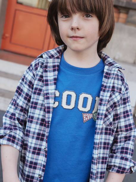 T-Shirt with Print on the Front for Boys blue 