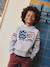Hooded Sweatshirt with Print on the Front for Boys marl grey 