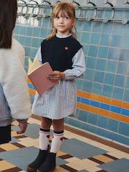 Girls-2-in-1-Effect Shirt Dress