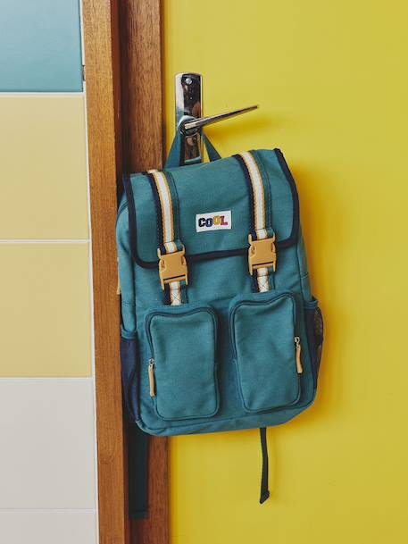 Backpack 'Cool school' for boys peacock blue 