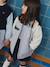 Dual-Fabric Bomber Jacket with Sherpa Sleeves for Girls marl grey 