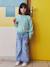 Sequinned Sweatshirt for Girls mauve+turquoise 