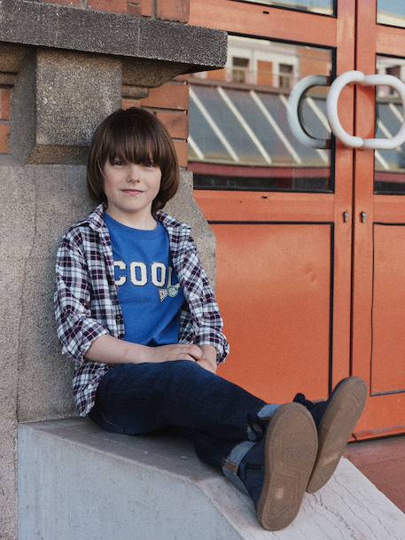 T-Shirt with Print on the Front for Boys blue 