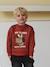Printed Dog Sweatshirt for Boys striped white+tomato red 