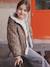 Reversible Leopard/Sherpa Windcheater with Hood for Girls beige+vanilla 