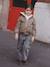 Reversible Leopard/Sherpa Windcheater with Hood for Girls beige+vanilla 