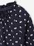 Fancy Top, Elasticated Ruffled Neckline, for Girls ecru+navy blue+vanilla 