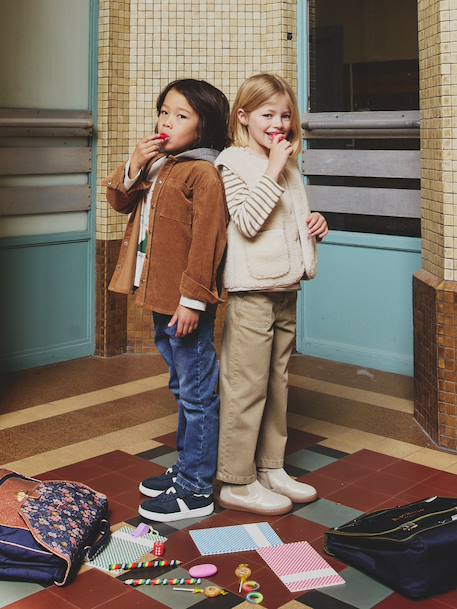 Corduroy Shirt with Fleece Hood, for Boys camel 
