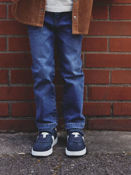 Jeans straight morphological medium for boys Dark Blue+Denim Blue 