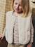 Sleeveless Sherpa Jacket for Girls blush+plum+vanilla 