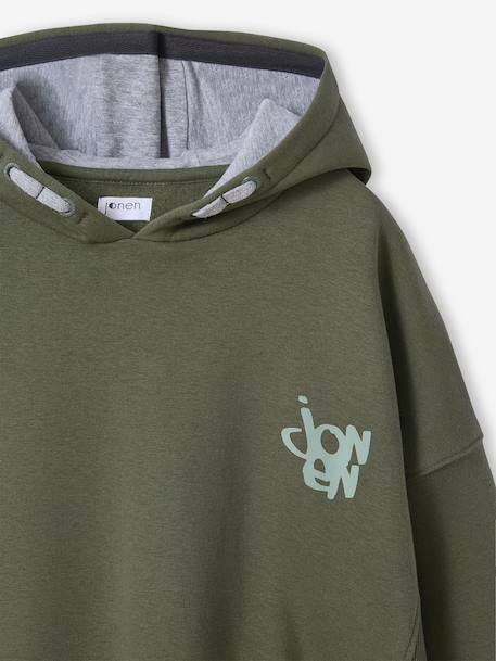 Hooded Sweatshirt for Boys, Jonen khaki 