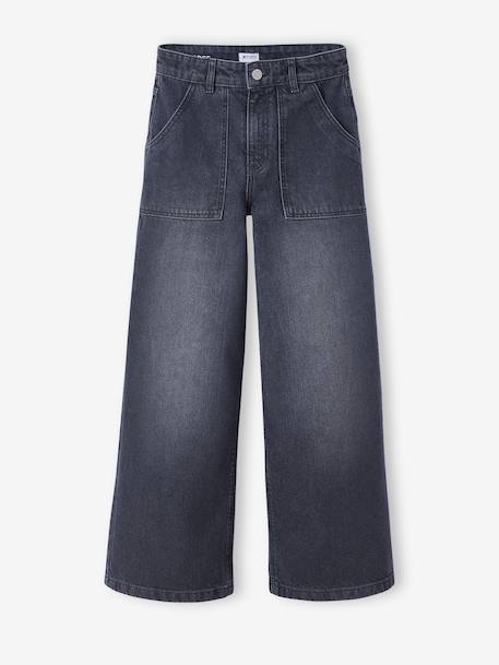 Wide-Leg Carpenter Trousers for Girls, JONEN deep blue+denim grey+medium blue 