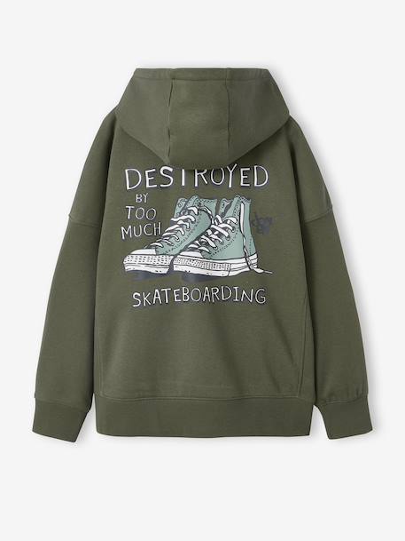 Hooded Sweatshirt for Boys, Jonen khaki 