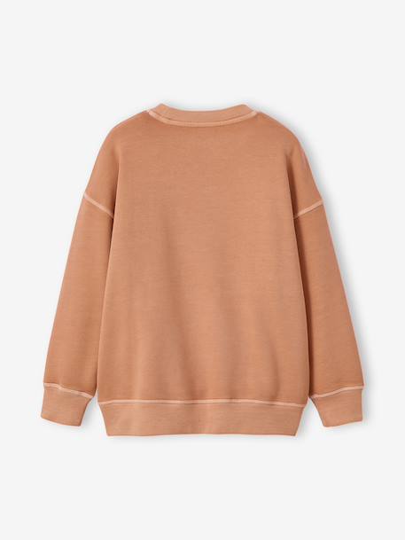 Pack of 2 Plain Long-Sleeved Sweatshirts for Boys, JONEN caramel 