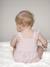 Short cotton and lyocell dungarees for babies lilac 