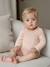 Pack of 2 long-sleeved baby bodysuits in pointelle knit pale pink 