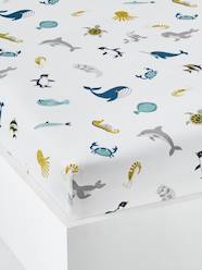 Bedding & Decor-Fitted Sheet for Children, Marine Animal Alphabet Theme