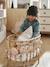 Blanket + Pillow for Dolls, in Cotton Gauze beige+White 