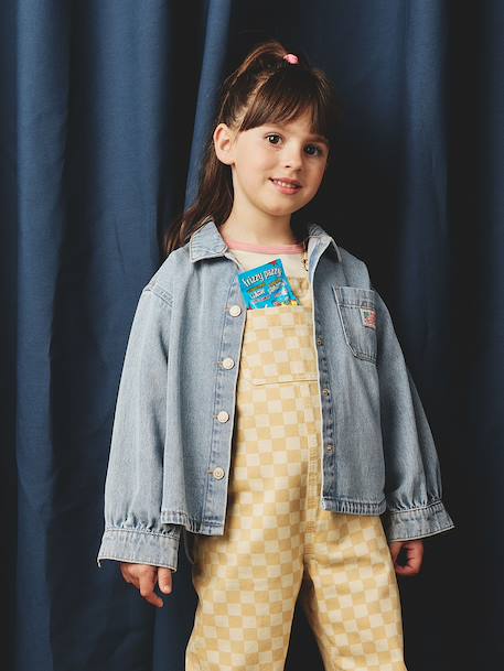 Loose Fit Denim Shirt for Girls light blue 