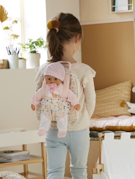 Baby-Carrying Backpack for Dolls, Cherry red+white 