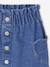 Denim Skirt with Heart Pocket for Girls bleached denim+brut denim 