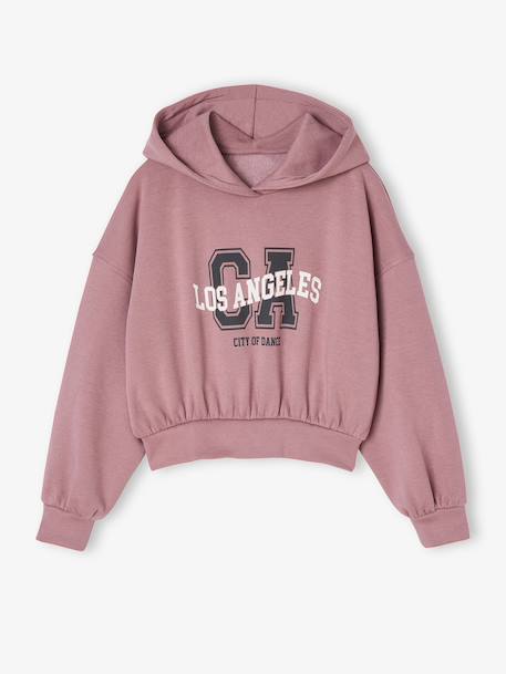 Hooded Sweatshirt + Wide-Leg Joggers Sportswear Set old rose 
