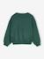 Oversized girls' sportswear sweatshirt green 