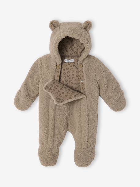 Pramsuit with Leopard Lining, Family Capsule Collection, ENVIE DE FRAISE taupe 