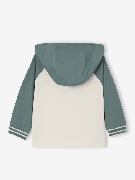 Hooded T-shirt for babies green 