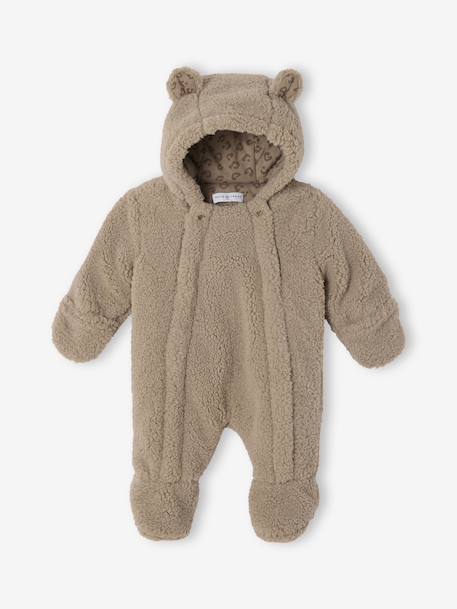 Pramsuit with Leopard Lining, Family Capsule Collection, ENVIE DE FRAISE taupe 