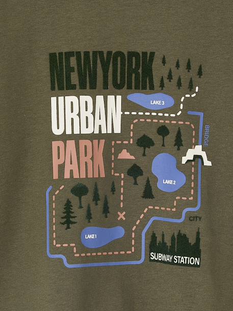 2-in-1-Effect T-Shirt for Boys khaki 