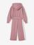 Hooded Sweatshirt + Wide-Leg Joggers Sportswear Set old rose 